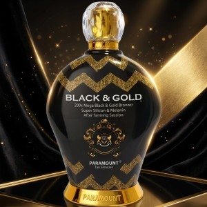 لوسیون سولاریوم پارامونت مدل Black & Gold حجم 400 میل. رنگ‌دهی فوق‌العاده قوی و برنزه شکلاتی با این لوسیون حرفه‌ای پارامونت. مناسب برای انواع پوست و ماندگاری طولانی.